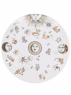 Fornasetti фарфоровая тарелка с узором