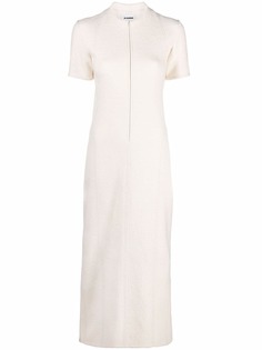 Jil Sander платье на молнии с короткими рукавами