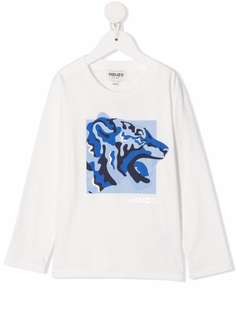 Kenzo Kids футболка из органического хлопка с принтом Tiger