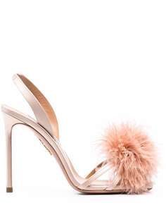 Aquazzura атласные босоножки Boudoir 105