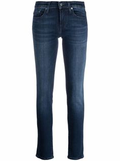 7 For All Mankind джинсы скинни с заниженной талией