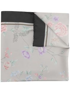 Shanghai Tang объемный шелковый платок с цветочным принтом