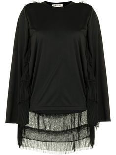 Comme Des Garçons рубашка из джерси с оборками