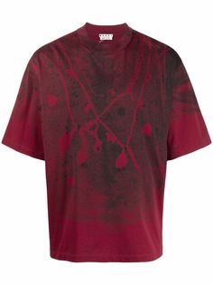 Marni футболка с эффектом разбрызганной краски