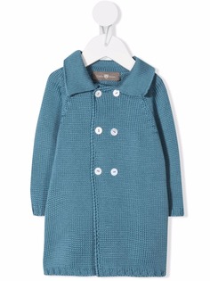 Little Bear wool-knit double-breasted coat