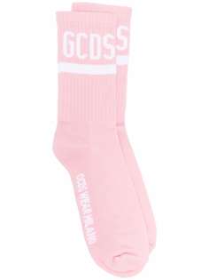 Gcds logo embroidered socks