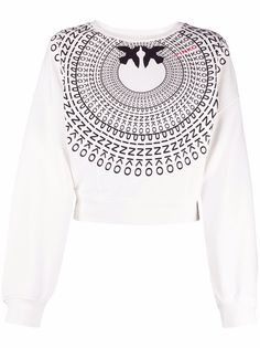 Pinko logo-print cotton sweatshirt