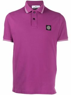 Stone Island рубашка поло с нашивкой-логотипом