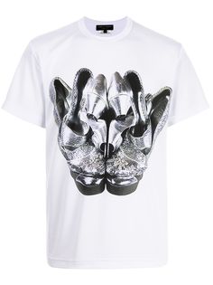 Comme Des Garçons Homme Plus asymmetric shoe print T-shirt
