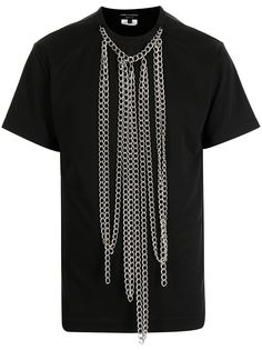 Comme Des Garçons Homme Plus draped chain-trim T-shirt