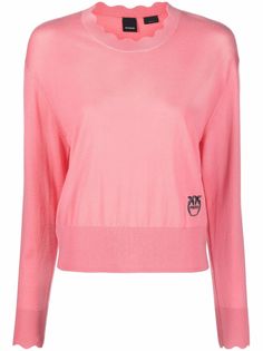 Pinko embroidered logo wool pullover