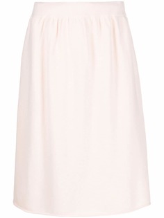 extreme cashmere high-waisted cashmere midi skirt