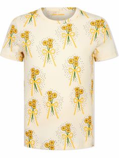 Mini Rodini organic cotton floral-print T-shirt