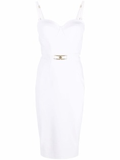 Elisabetta Franchi belted fitted below-the-knee dress