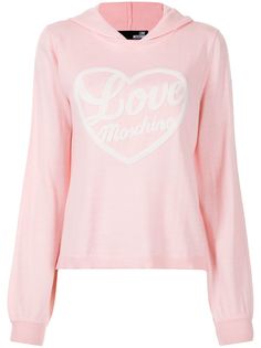 Love Moschino embroidered-logo pullover hoodie