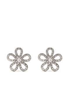 Alessandra Rich crystal flower earrings