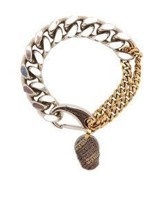 Alexander McQueen AM SKULL TAG BRACELET METALLIC