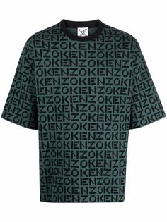 Kenzo футболка оверсайз с монограммой