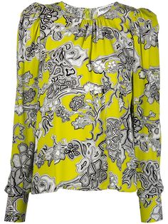 Essentiel Antwerp блузка с круглым вырезом и объемными рукавами