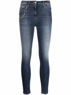 Elisabetta Franchi chain-trim high-rise skinny jeans