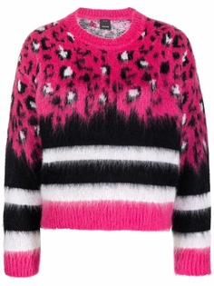 Pinko striped leopard jumper