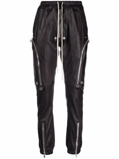 Rick Owens DRKSHDW кожаные брюки с молниями