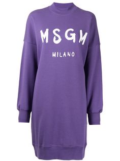 MSGM платье-свитер с логотипом