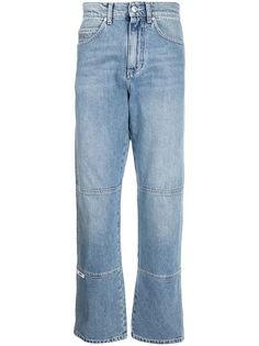 MSGM прямые джинсы со вставками
