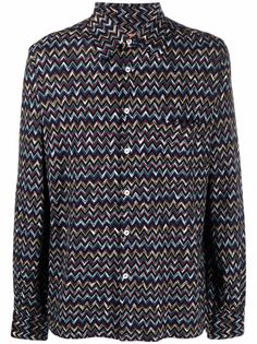 Missoni рубашка с узором зигзаг