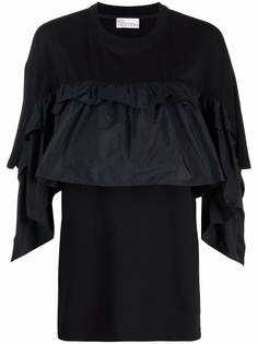 RED Valentino топ с короткими рукавами и оборками