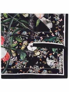 Zadig&Voltaire шелковый платок с принтом