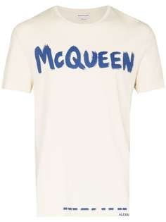 Alexander McQueen футболка с принтом граффити