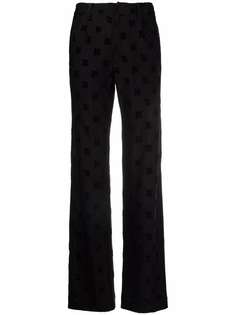 MISBHV monogram-print straight trousers