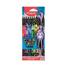 Карандаши Colorpeps Black Monster cosmic 12 цветов Maped