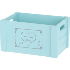 Деревянный ящик ZIHAN Hearts голубой XL 40х30х20 см