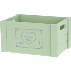 Деревянный ящик ZIHAN Hearts мятный S 25х15х14 см