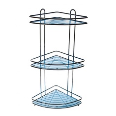 Полка угловая 3-яруса Duschy/Vanstore modern blue 23х31х57см