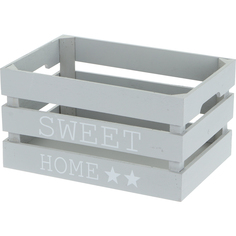 Деревянный ящик ZIHAN Sweet Home серый XL 40х30х20 см