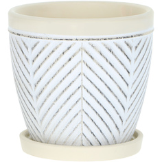 Горшок для цветов In color с поддоном диаметр 14 см