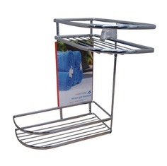 Полка угловая 2-яруса Duschy/Vanstore comfort 25х25х30см Хром