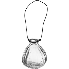 Ваза Hakbijl glass mini vase д 8,5х11 см светло-серая