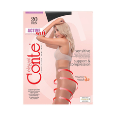 Женские колготки Conte-Elegant Active Soft 20 DEN чёрные р.2