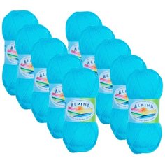 Пряжа Alpina Viven, 100 % бамбук, 50 г, 405 м, 10 шт., №11 св.голубой