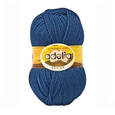 Пряжа Adelia "LUCAS" 70% шерсть, 30% акрил №14 джинсовый - 5 мотков по 100 г