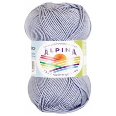 Пряжа Alpina "SLAVIC" 70% вискоза, 30% шерсть №08 голубой - 10 мотков по 50 г