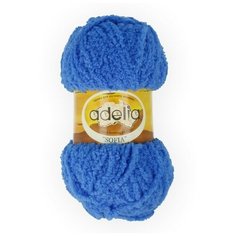 Пряжа Adelia "SOFIA" 100% полиэстер №24 синий - 10 мотков по 50 г