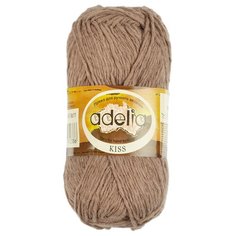 Пряжа Adelia "KISS" 100% полиэстер №11 коричневый - 10 мотков по 50 г
