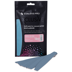 STALEKS Staleks, EXCLUSIVE 40 - сменные файлы для пилки полумесяц (на мягк. осн.) (180 гр), 30 шт