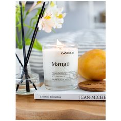Ароматическая свеча MANGO с хлопковым фитилем 225 мл / CANDLE ME