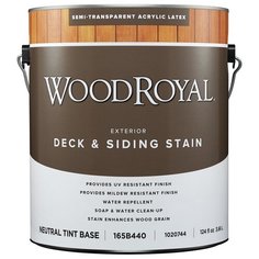 Полу-укрывная пропитка фасадная Wood Royal на акриловой основе для наружных работ, 3,78 литра, база под колеровку цвета, прозрачная ACE Paint